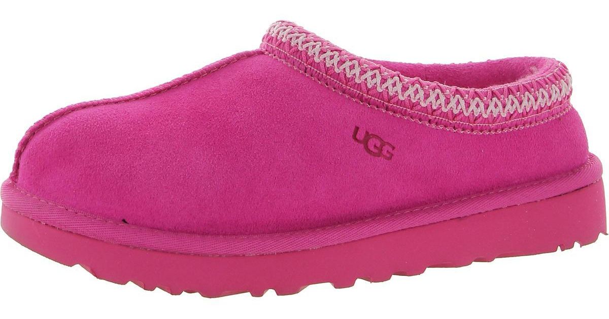 UGG Tasman Suede Wool Mule Slippers in Pink Lyst