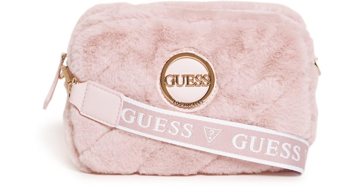 Guess Factory Jodie Fauxfur Crossbody in Pink Lyst