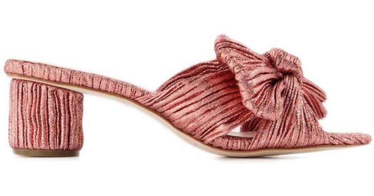 【関税込み】Emilia Sandals - Loeffler Randall - Pink - Leath EMILIA PLEATED BOW HEEL – Sassanova / Nova Man