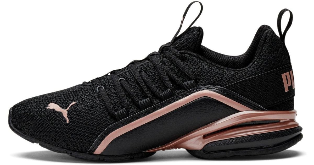PUMA Axelion Metallic Wide Training Shoes in Black Lyst