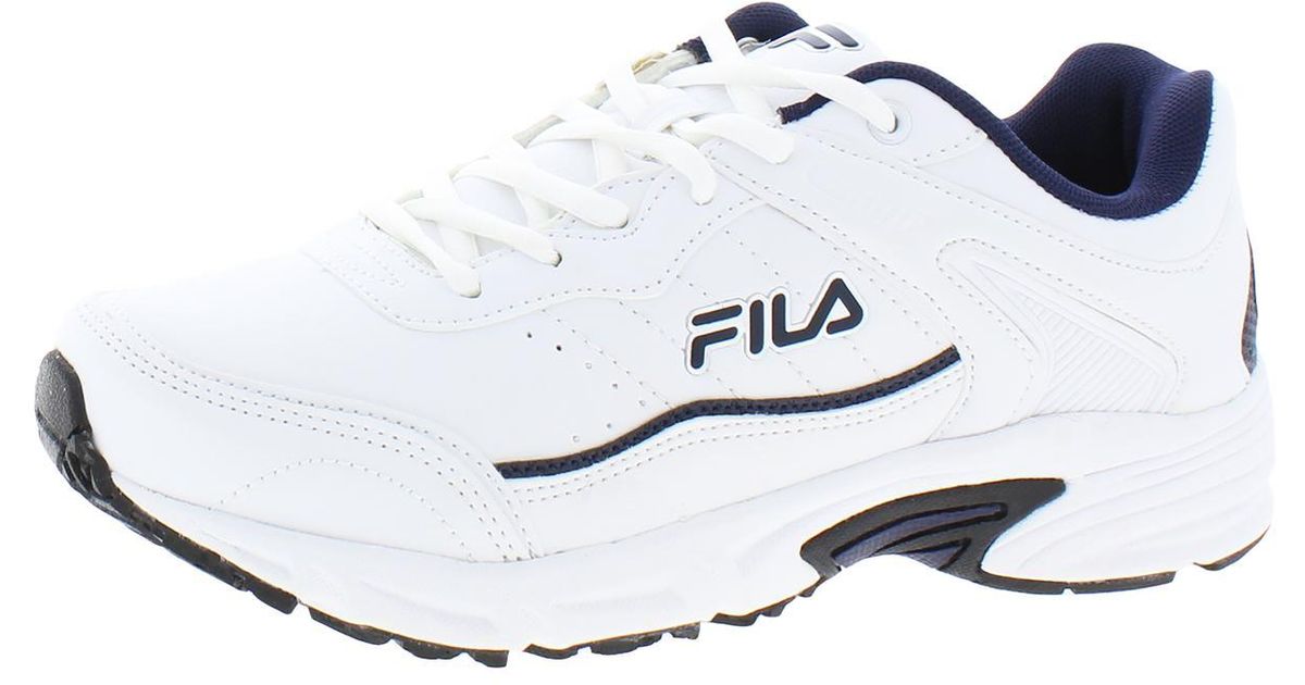 Fila Memory Sportland Faux Leather Fitness Running Shoes in White for ...