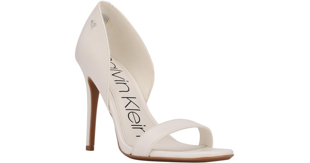 Calvin klein open toe heels clearance