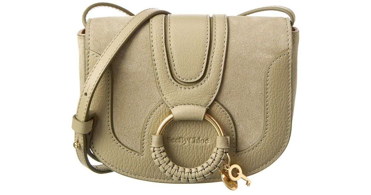 See By Chloé Hana Mini Leather & Suede Crossbody in Natural | Lyst
