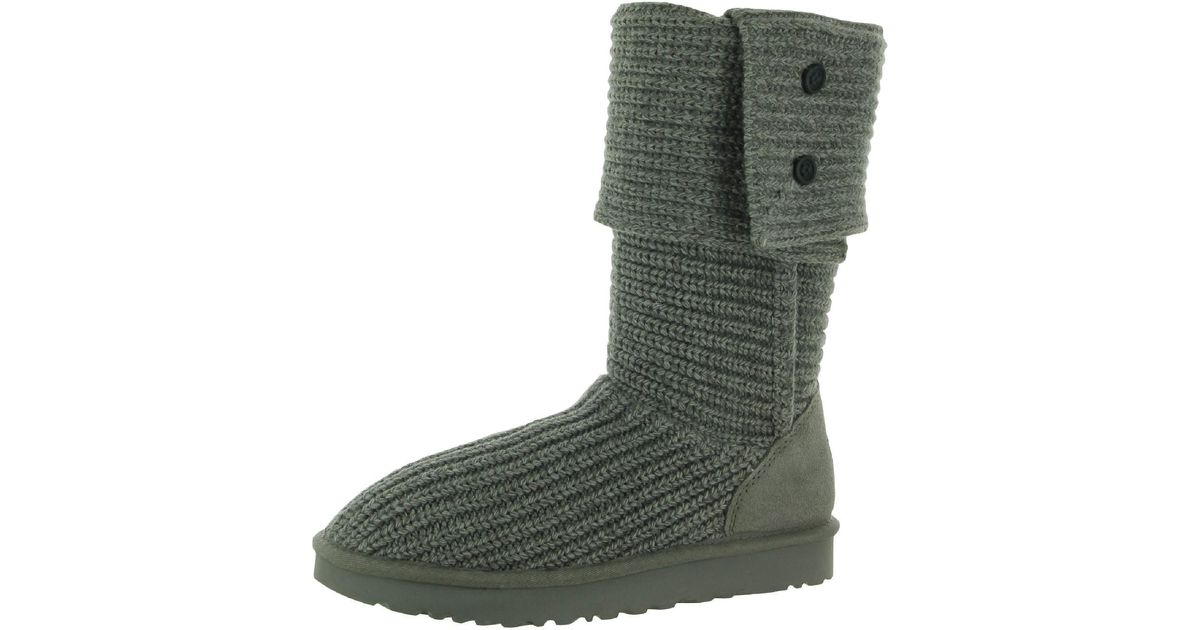 UGG Classic Cardy Knit 2 in 1 Casual Boots in Green Lyst