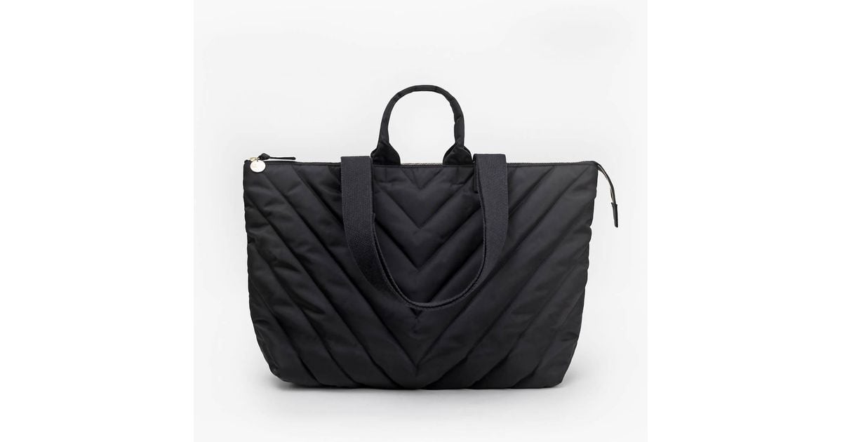 Clare V. Quilted Nylon Tote - Black Totes, Handbags - W2434326