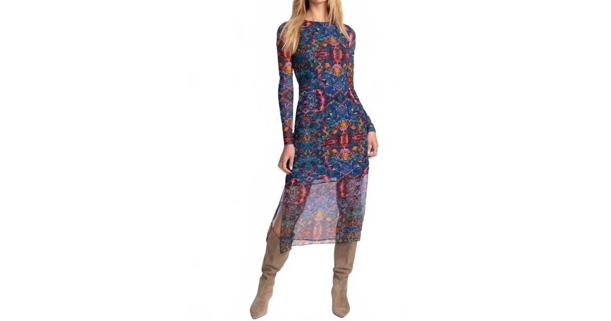 midi length denim dress Callum Midi Dress - Dark Denim