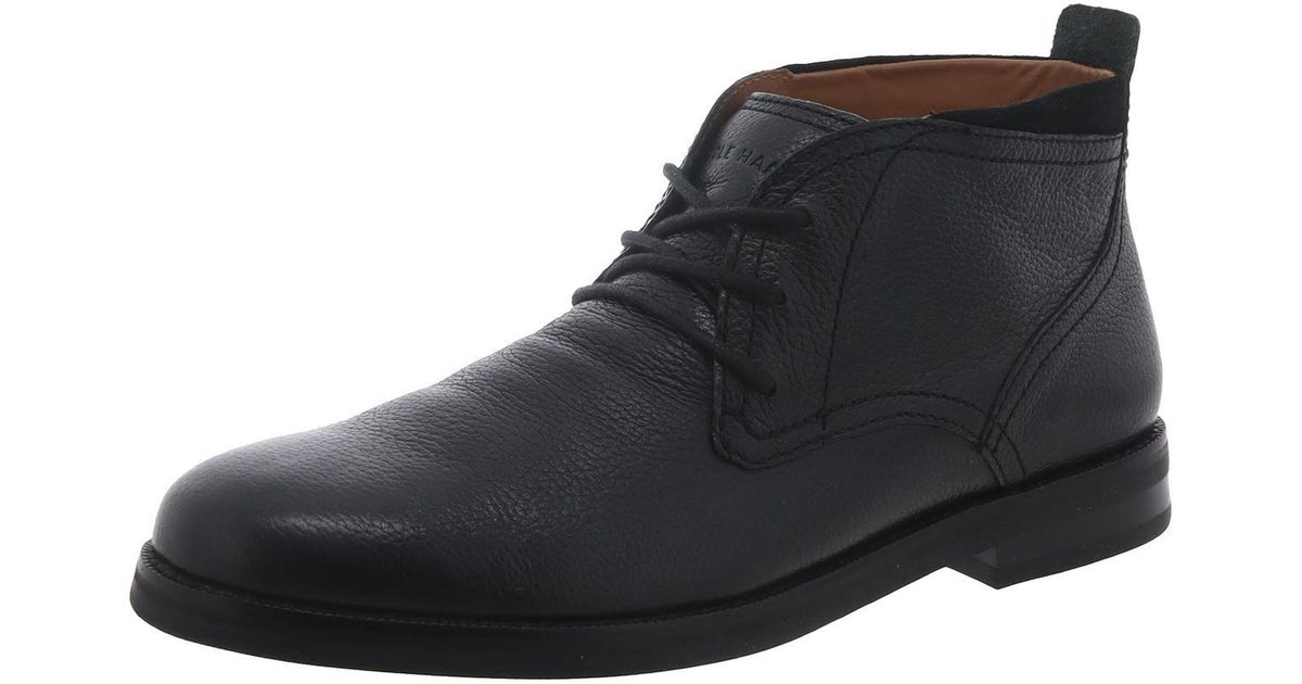 Myallfeet Men's Leather Chukka Boots - Side Zipper, Flat Rubber Sole, Non-Slip, Dress Casual Boots For Work & Business - View #11