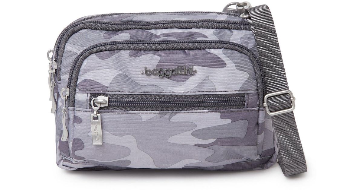 Baggallini Triple Zip Bagg in Grey Camo Print (Gray) Lyst