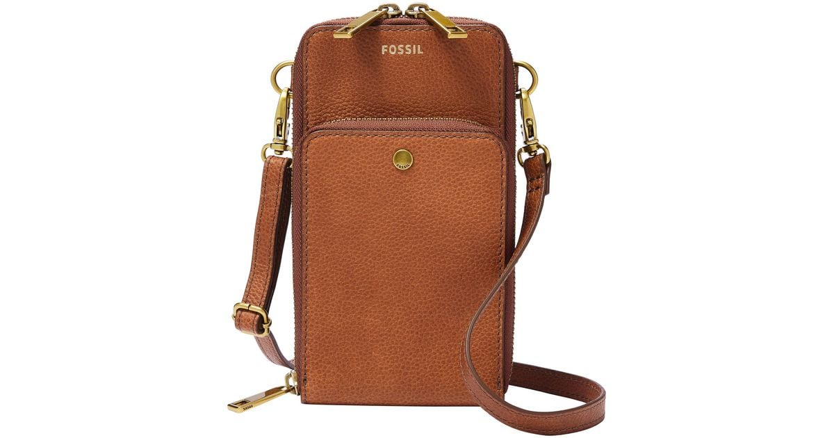 Fossil Sofia Leather Phone Case in Brown | Lyst