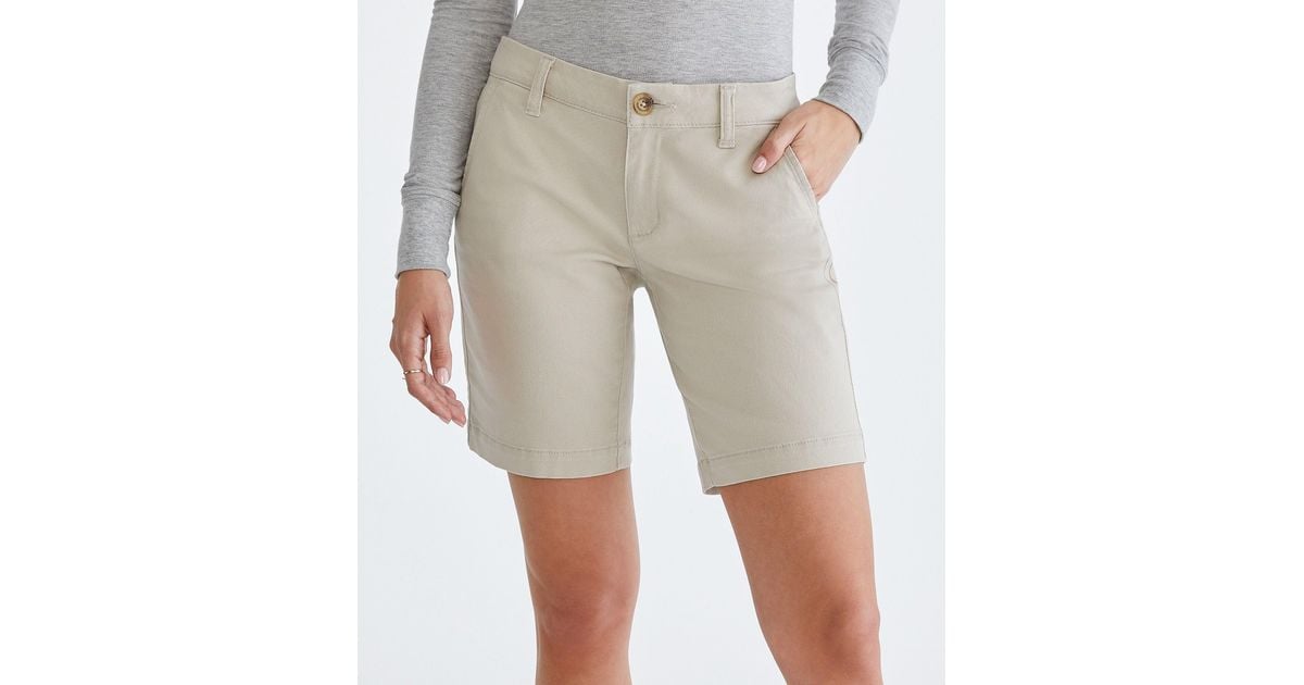 Aéropostale Solid Uniform Bermuda Shorts*** Black in Gray | Lyst