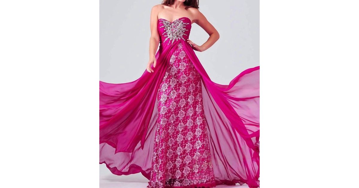 strapless open back dress Mac Duggal Dress 13001 main image 1