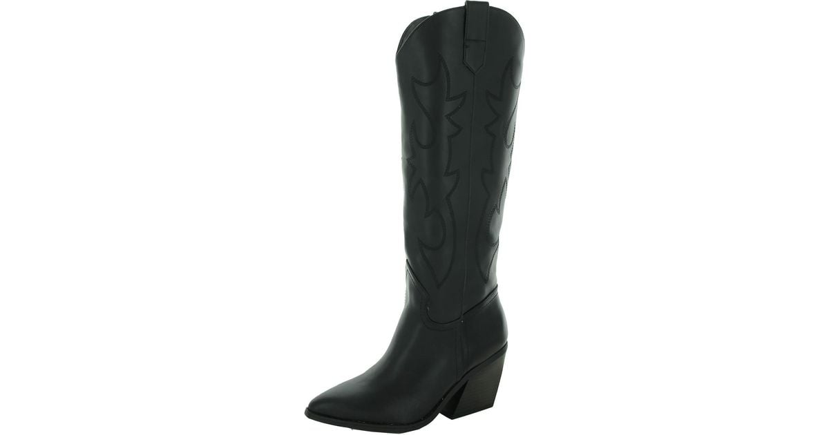 Madden Girl Arizona Leather Tall Cowboy, Western Boots in Black Lyst