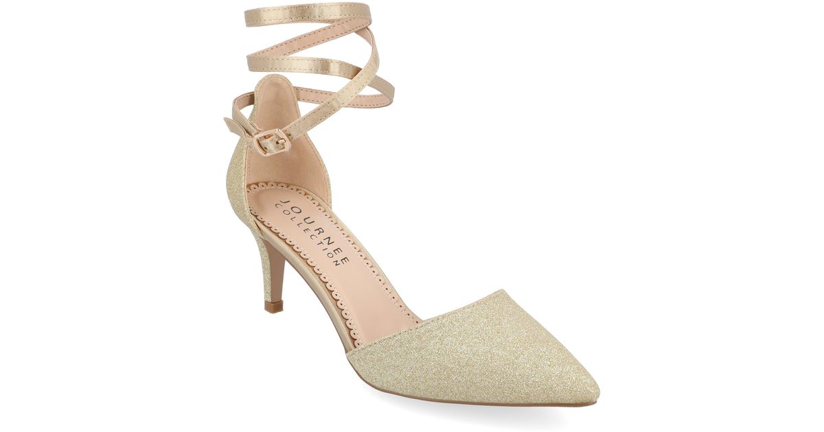 Journee Collection Luela Pump in Metallic Lyst