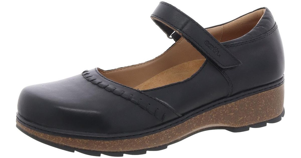 Earth Kalece Adjustable Leather Mary Jane Heels in Blue | Lyst