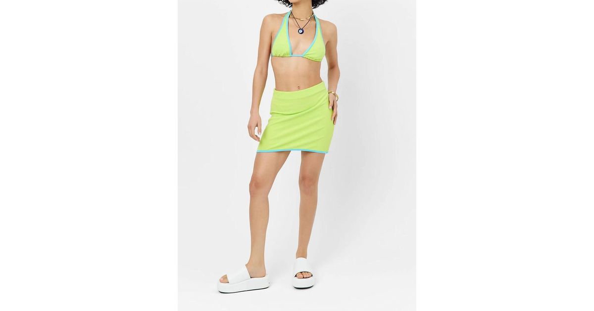 Frankie's Bikinis Siren Winward Terry Skirt in Green | Lyst