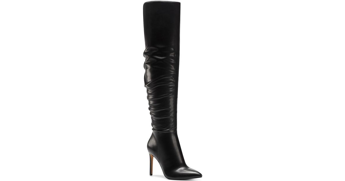 INC Iyonna Slouchy Faux Leather Overtheknee Boots in Black Lyst