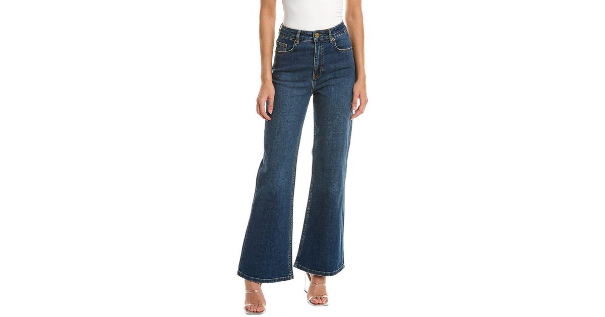 Lola Jeans Lolo Jeans Stevie Rugged Classic High-rise Flare Jean in Blue | Lyst