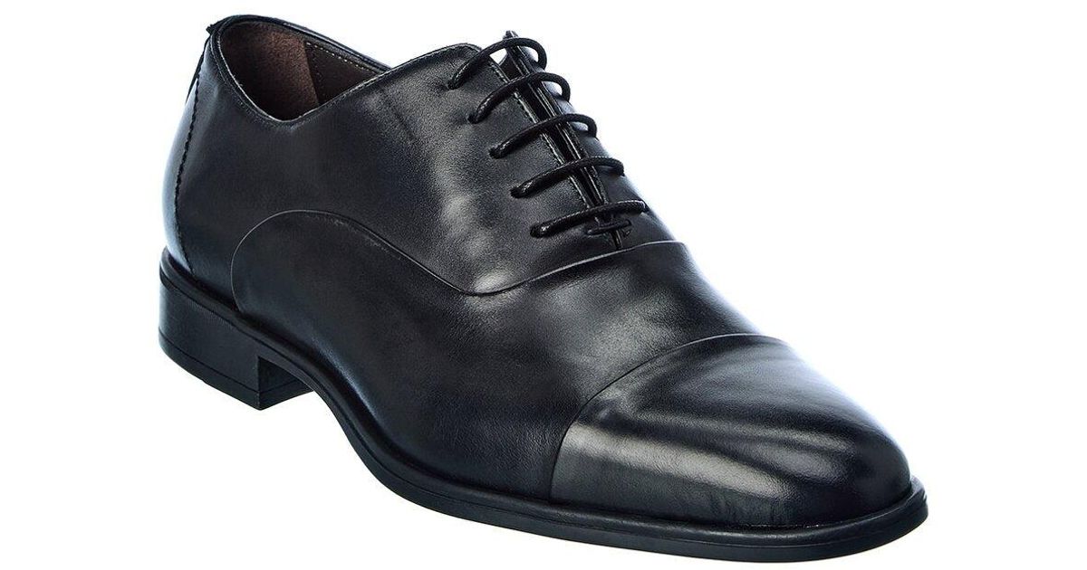 M by Bruno Magli Mario Leather Oxford in Black for Men | Lyst