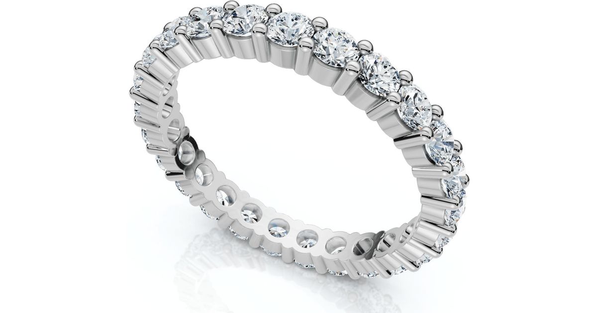 Pompeii3 1 1/2 Ct Diamond Eternity Ring Stackable 14K Band Lab Grown ...