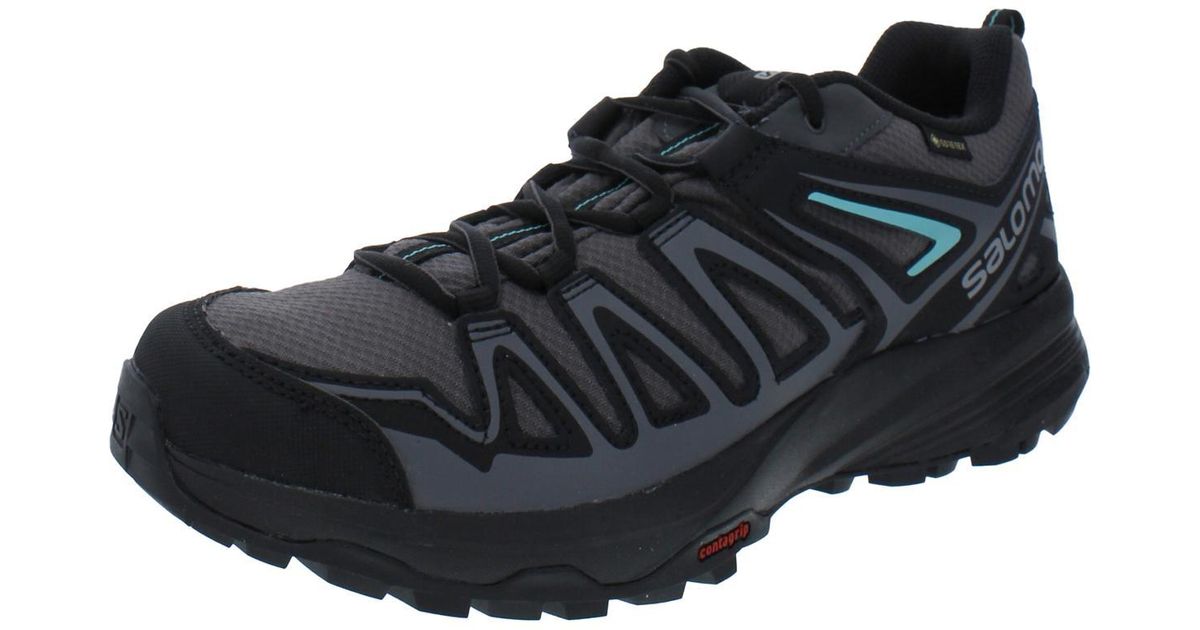 Salomon X Crest Gtx W Faux Leather Athletic Hiking Shoes in Black Lyst