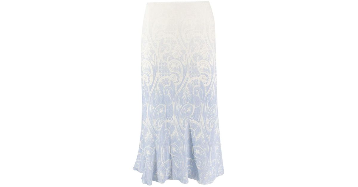0400~Floral Pattern Buttoned Fringed Pencil Longuette main image 0