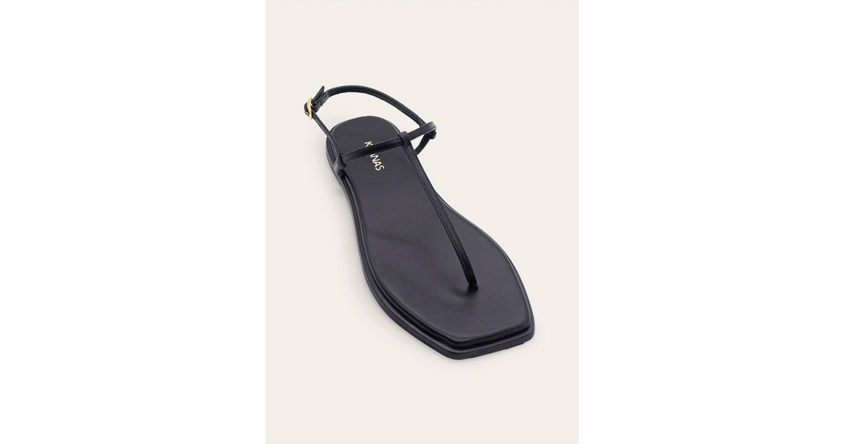 Kaanas Borneo Cross Over Heel Sandal- Black