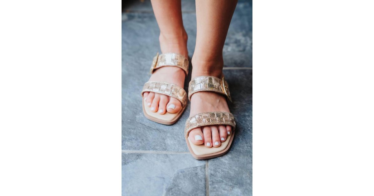 Diba True Leather Ja Karta Sandal in Gold (Metallic) Lyst