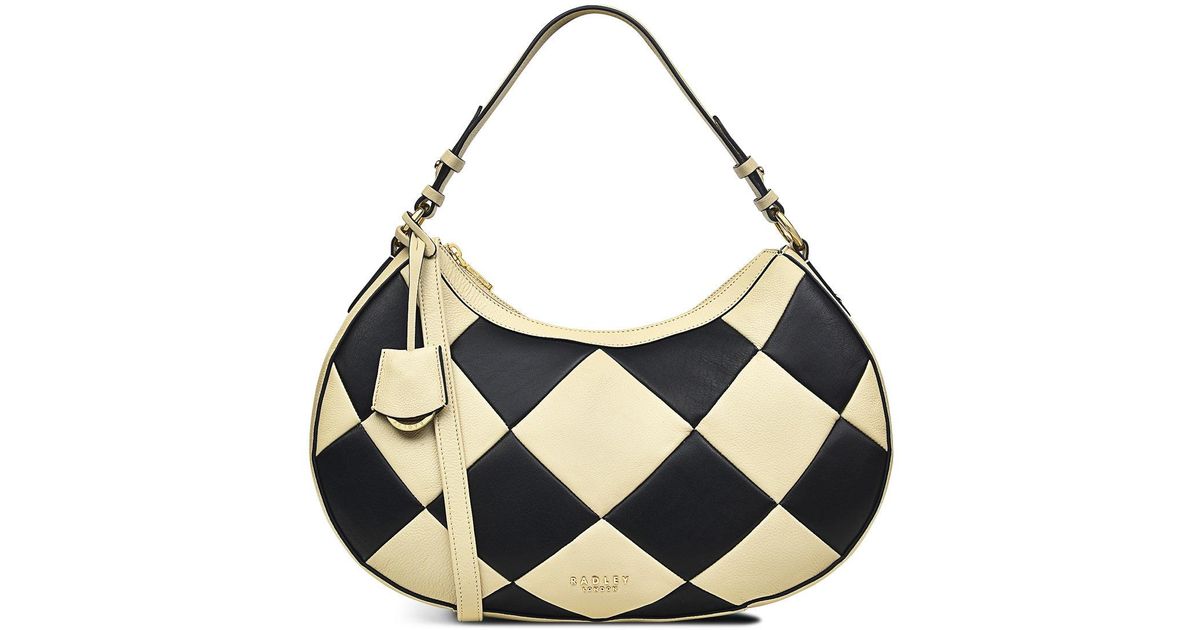 Radley Forest Way Checkerboard Medium Ziptop Satchel in Black Lyst