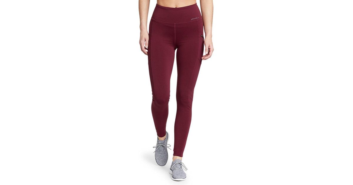 Eddie Bauer Traverse Trail Highrise Leggings in Red Lyst