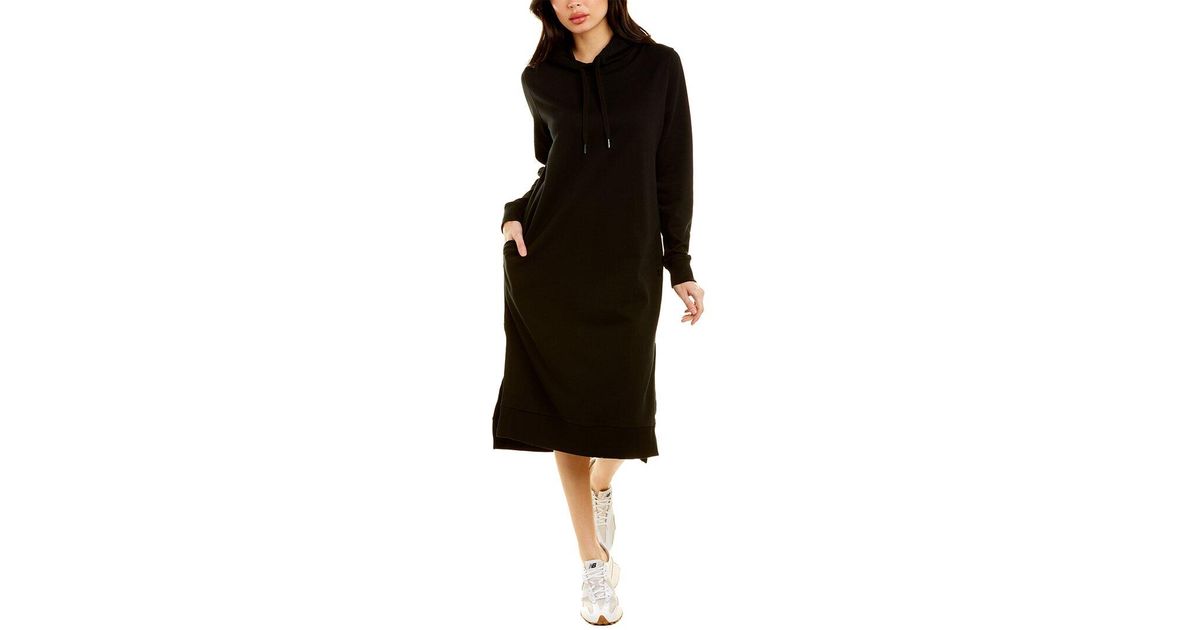 Sweaty Betty Essentials Hooded Sweater Dress in Black | Lyst