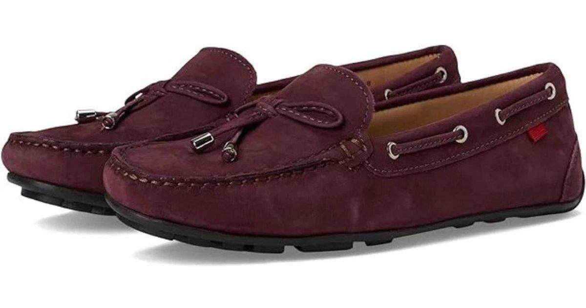 Marc Joseph New York Riverview Flats Wine Nubuck Slip On Loafer Gal1913 ...