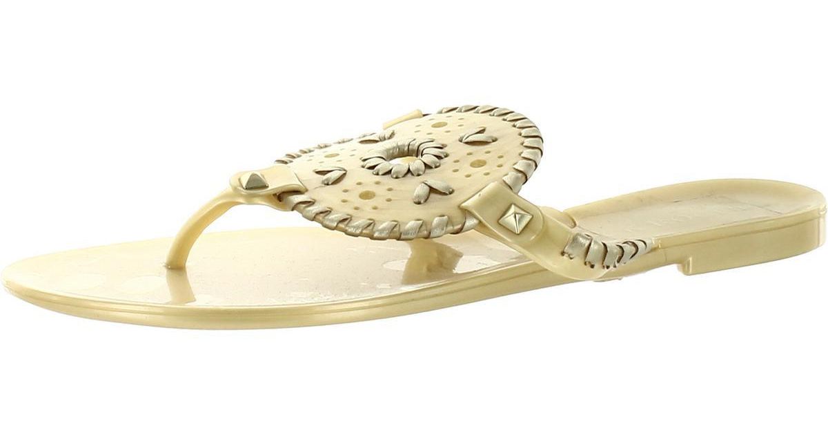 Jack Rogers Metallic Thong Jelly Sandals Lyst