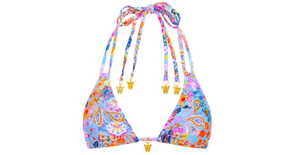 Kulani Kinis Halter Bralette Bikini Top In Spellbound in White Lyst