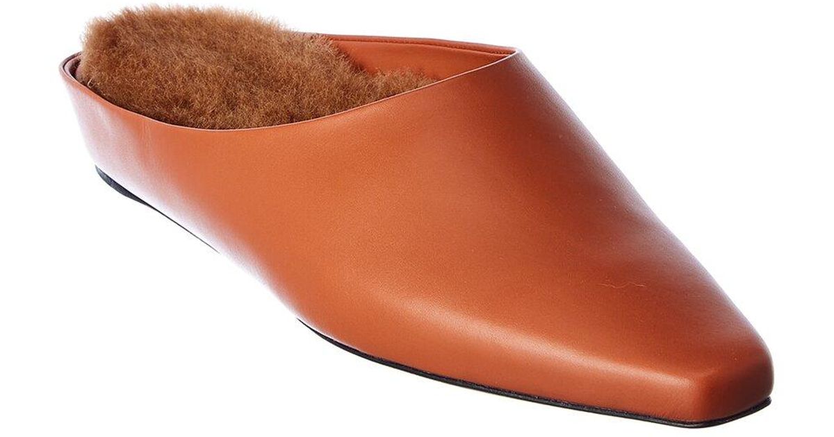 Neous Leather Mule in Brown Lyst