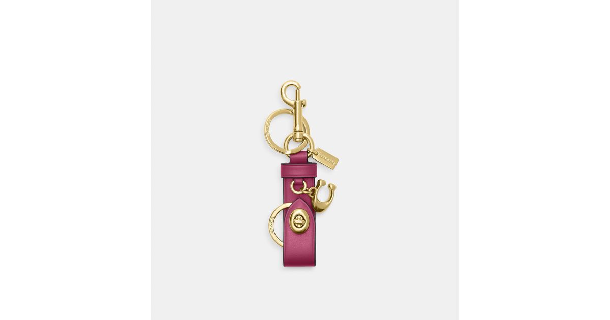 Coach Outlet Trigger Snap Bag Charm in Pink | Lyst