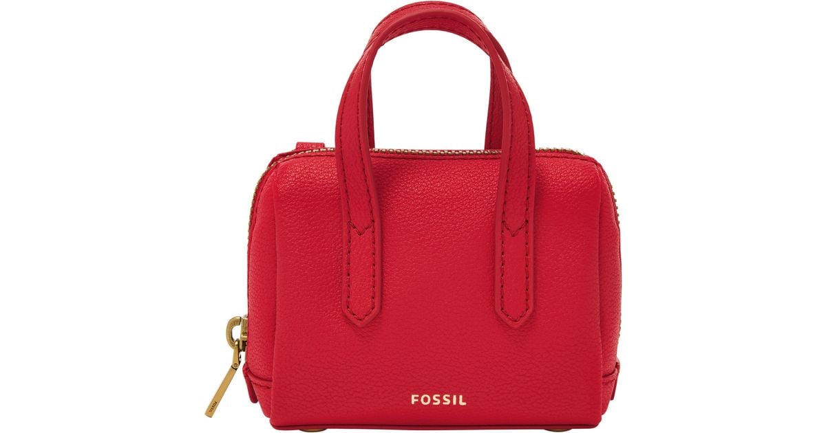 Fossil Sydney Polyurethane Micro Bag in Red | Lyst