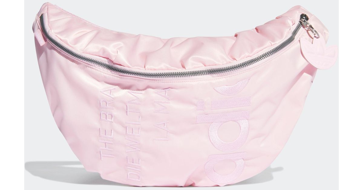 adidas Satin Waist Bag in Pink | Lyst