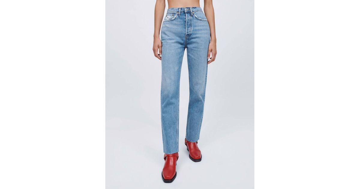 RE/DONE 70s Ultra High Rise Stovepipe Jean in Blue | Lyst