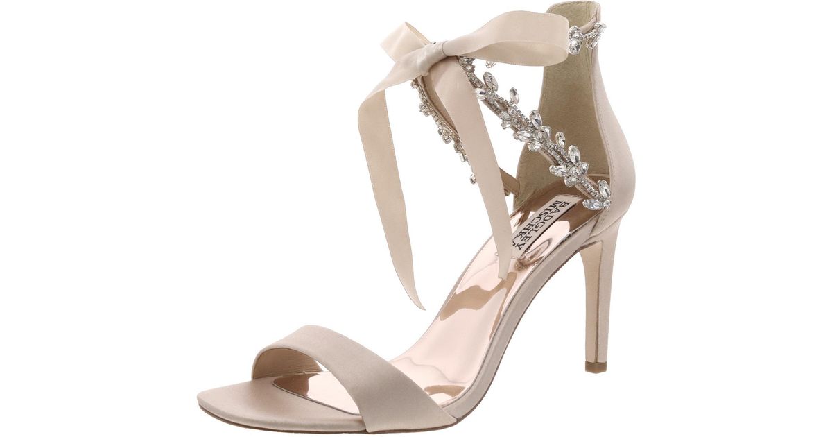 badgley mischka galaxy embellished ankle strap pointed toe pump