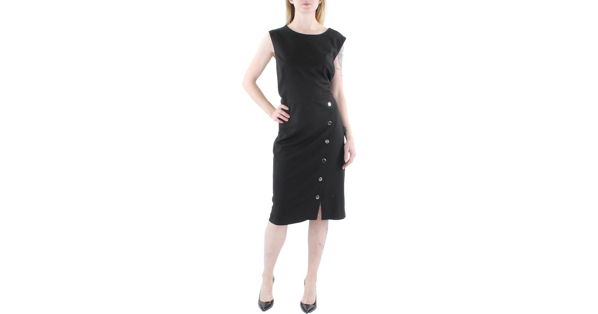 Kasper sleeveless black on sale dress