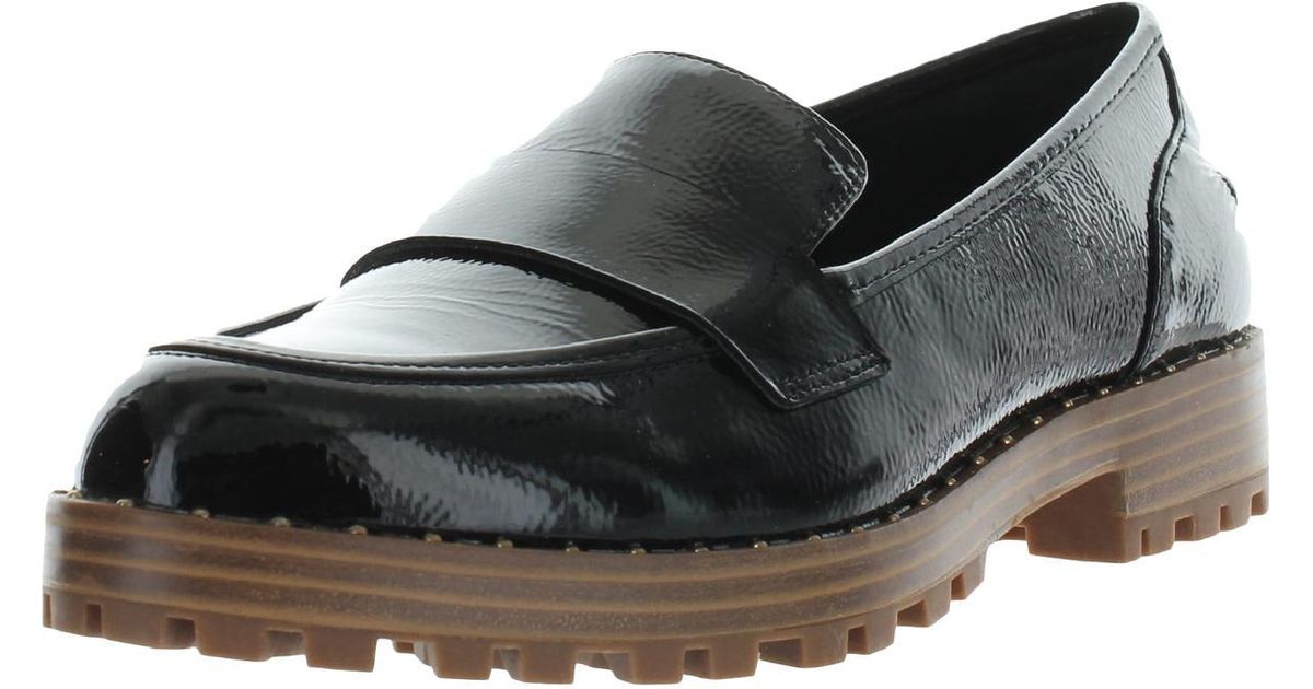 Vince Camuto Golinda Patent Leather Lugged Sole Fashion Loafers in ...
