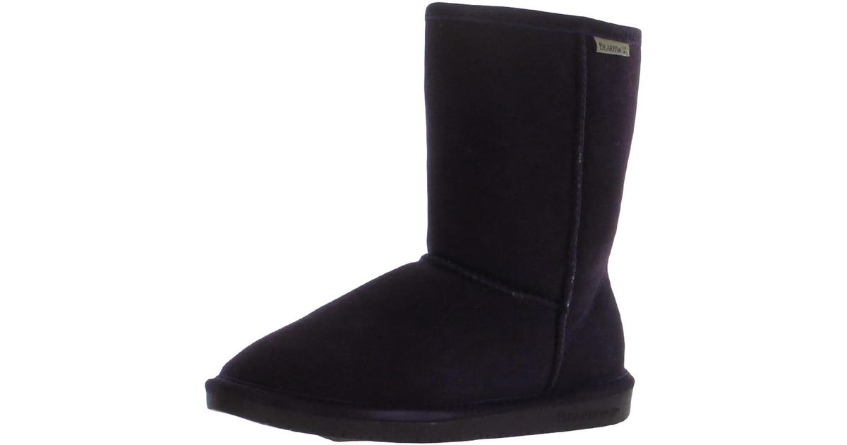 BEARPAW Emma Short Lined Casual Boots in Black Lyst