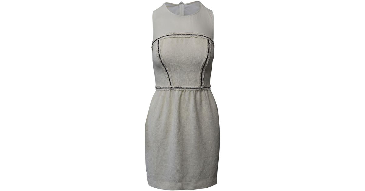 Robe Sandro Taille 2 En Soie Grise – Occasion Très Bon état, Style élégant Et Fluide