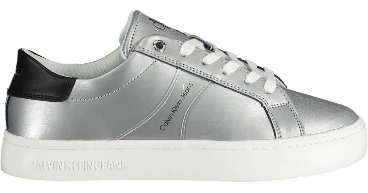 calvin klein silver sneakers