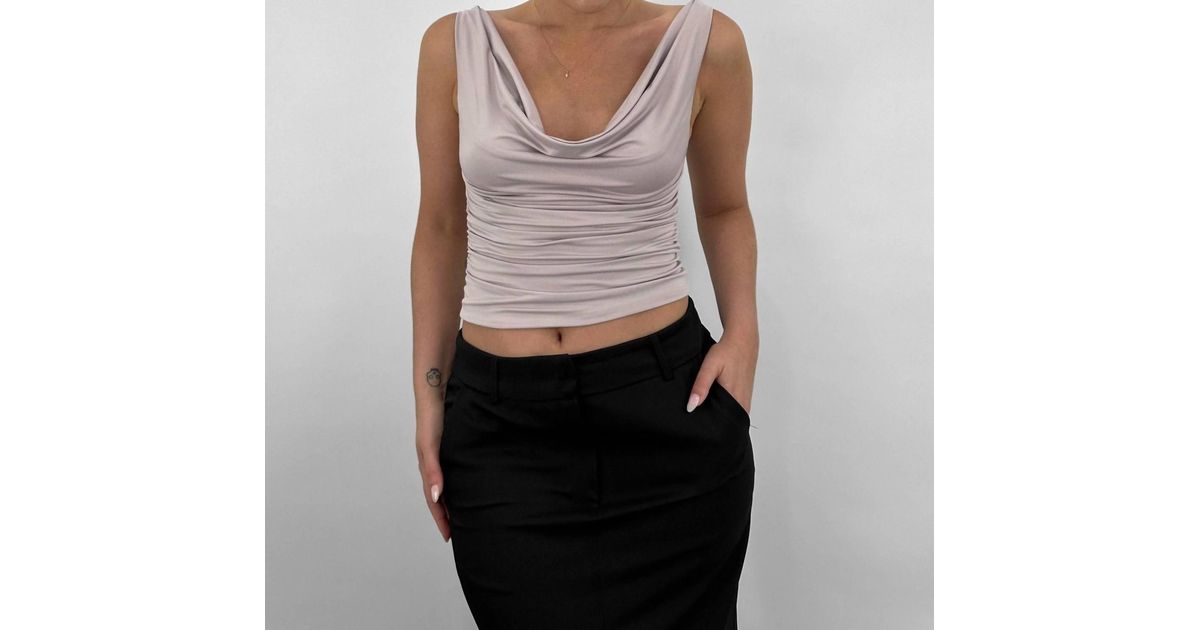 Big bow white slinky tank … Mlll