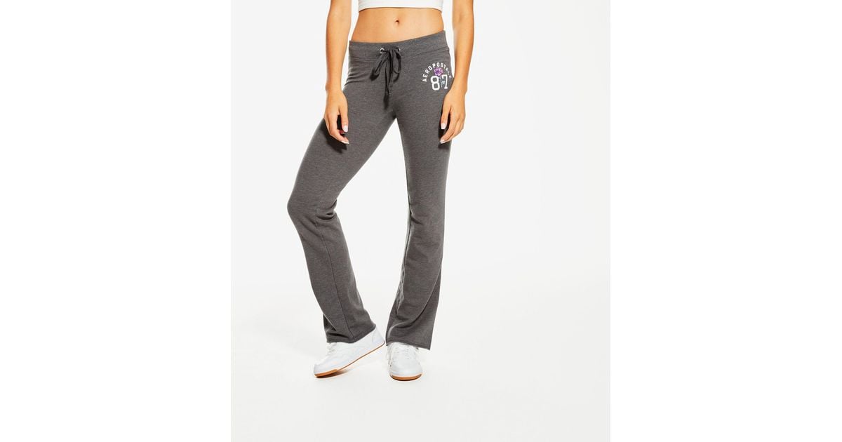 Aeropostale 87 Rose Fit Flare Sweatpants in Gray Lyst