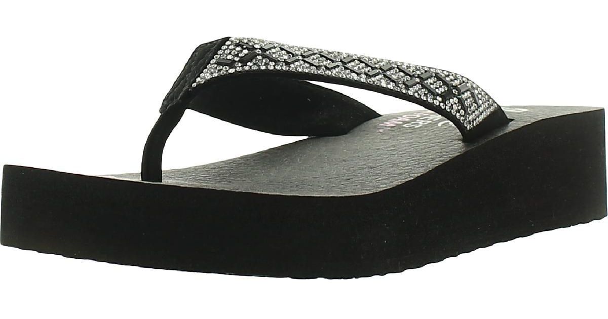 Skechers Vinyasa Slip On Summer Flipflops in Black Lyst