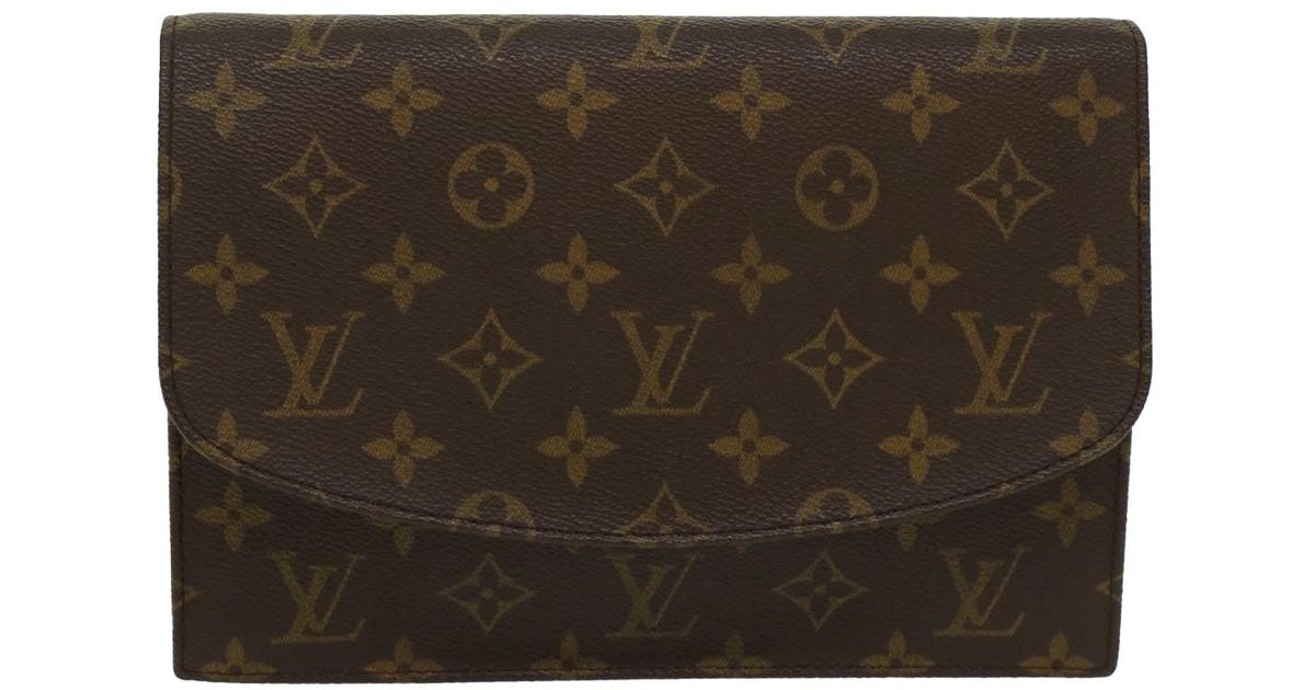 Louis Vuitton Pochette Rabat Canvas Clutch Bag (pre-owned) in Brown | Lyst
