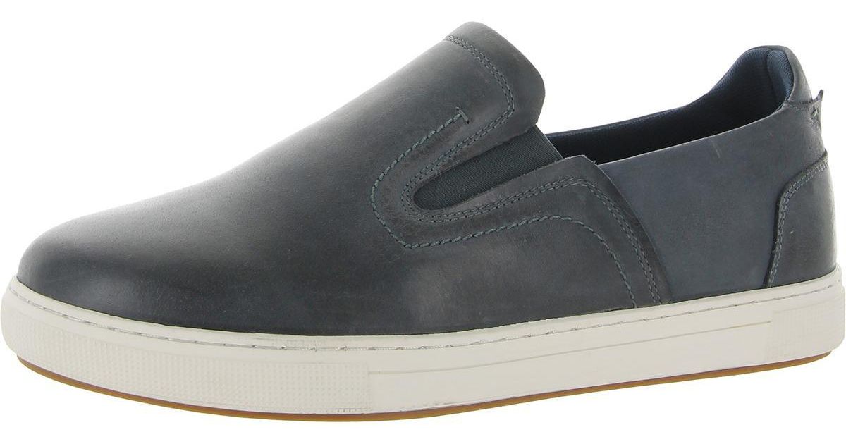 Propet Kedrick Leather Laceless Slip-on Sneakers in Gray for Men | Lyst