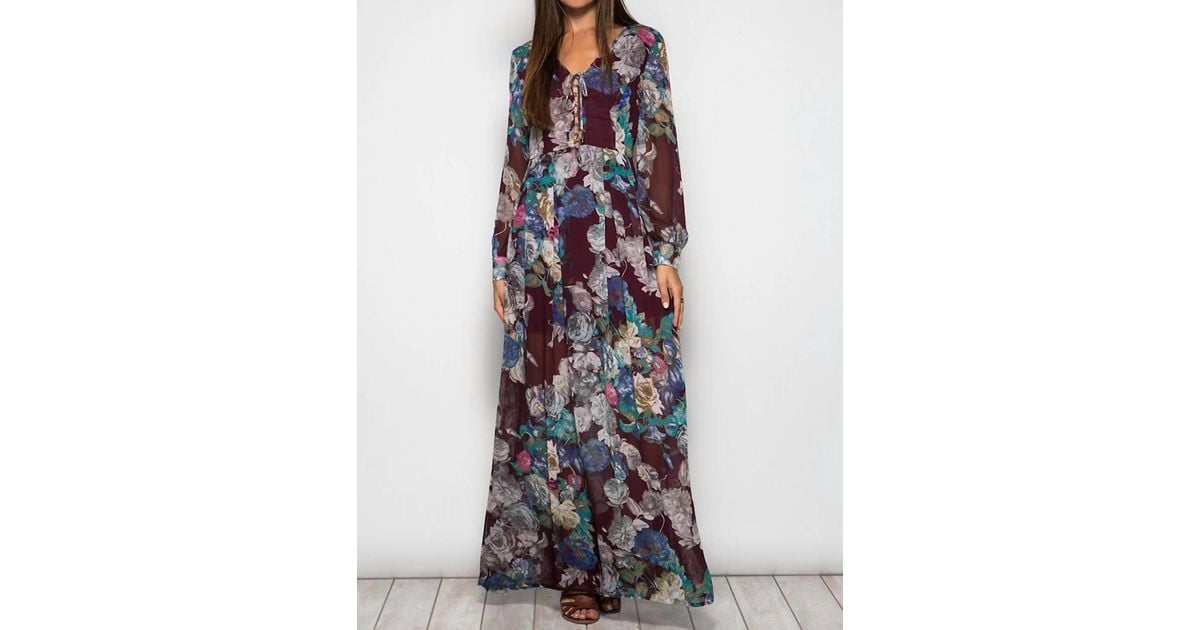 she and sky floral dress She+Sky Buttercream Floral Print Cotton Midi Dress